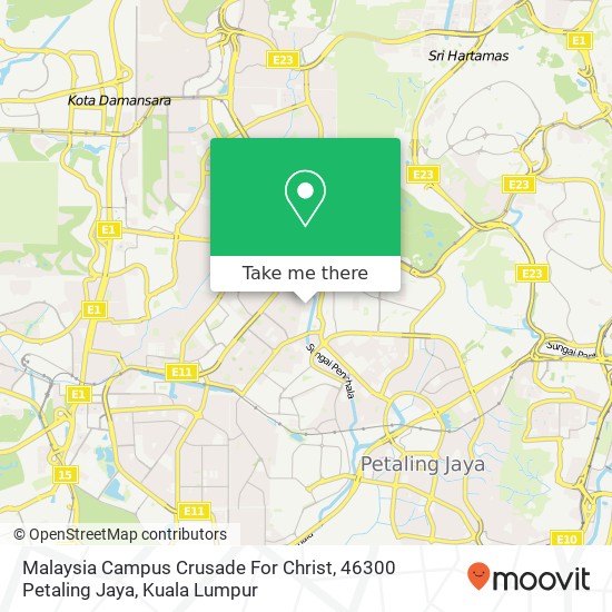 Malaysia Campus Crusade For Christ, 46300 Petaling Jaya map