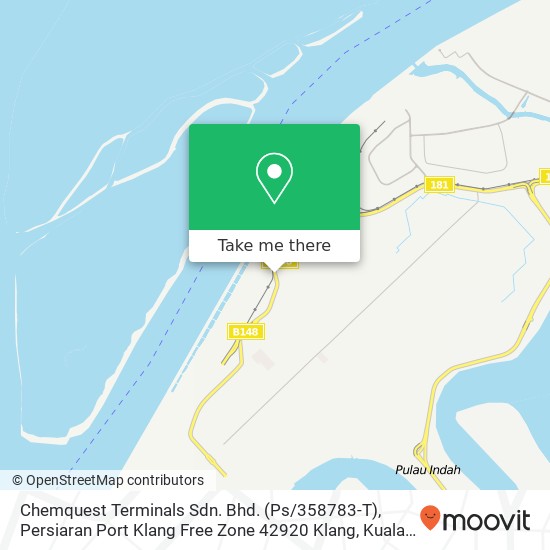 Chemquest Terminals Sdn. Bhd. (Ps / 358783-T), Persiaran Port Klang Free Zone 42920 Klang map