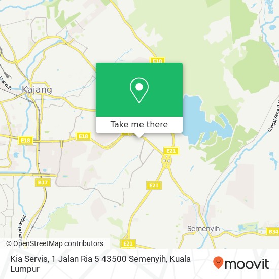 Kia Servis, 1 Jalan Ria 5 43500 Semenyih map