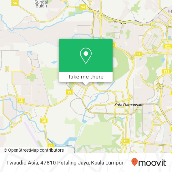 Peta Twaudio Asia, 47810 Petaling Jaya