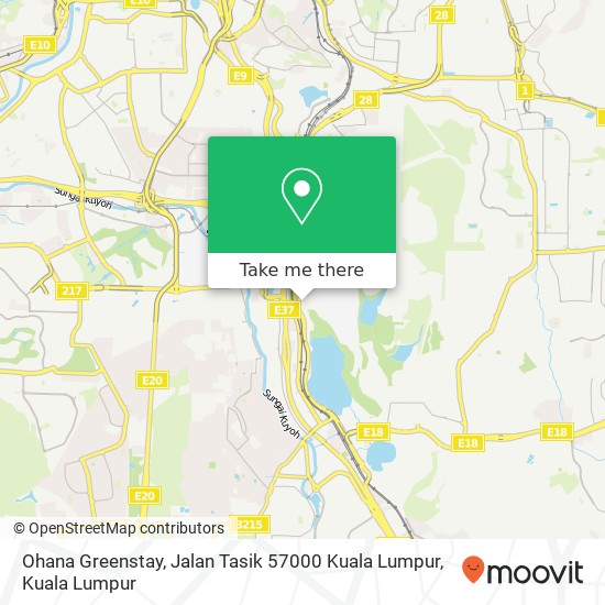 Ohana Greenstay, Jalan Tasik 57000 Kuala Lumpur map