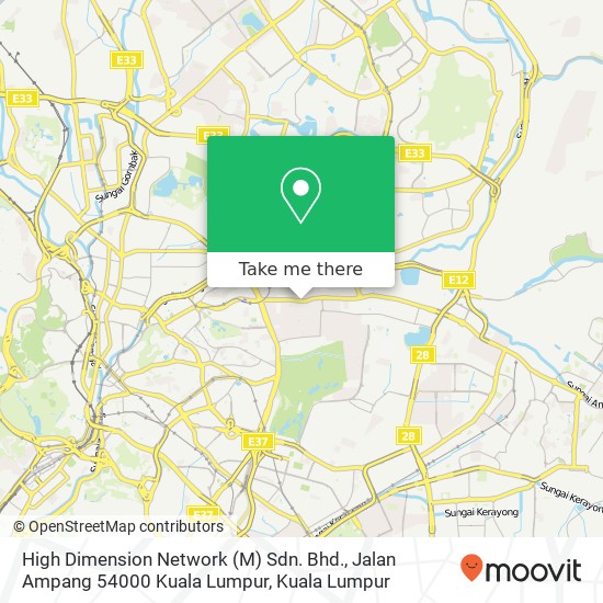 High Dimension Network (M) Sdn. Bhd., Jalan Ampang 54000 Kuala Lumpur map