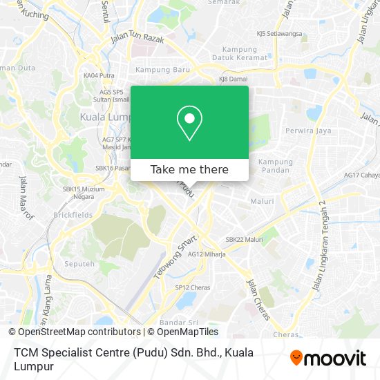 Peta TCM Specialist Centre (Pudu) Sdn. Bhd.