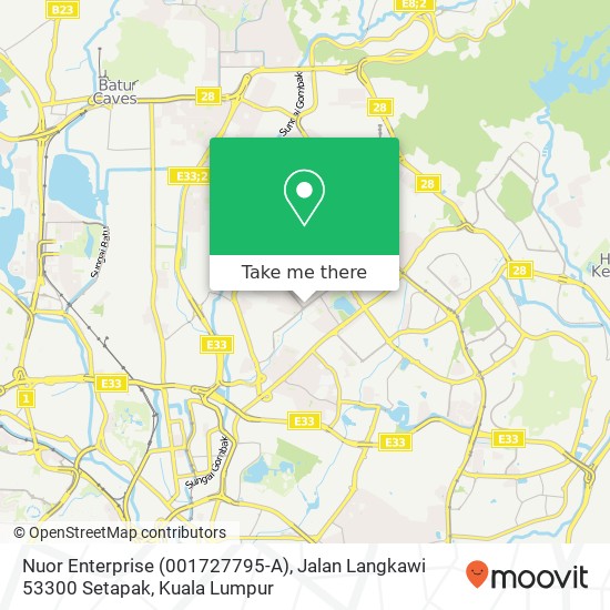 Peta Nuor Enterprise (001727795-A), Jalan Langkawi 53300 Setapak