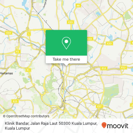 Klinik Bandar, Jalan Raja Laut 50300 Kuala Lumpur map