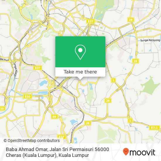 Baba Ahmad Omar, Jalan Sri Permaisuri 56000 Cheras (Kuala Lumpur) map