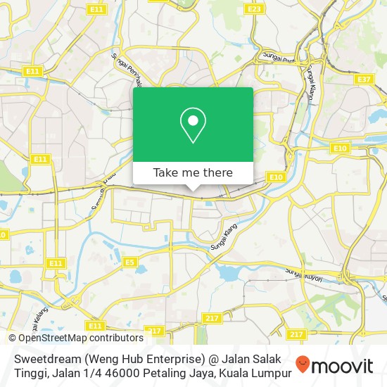 Peta Sweetdream (Weng Hub Enterprise) @ Jalan Salak Tinggi, Jalan 1 / 4 46000 Petaling Jaya