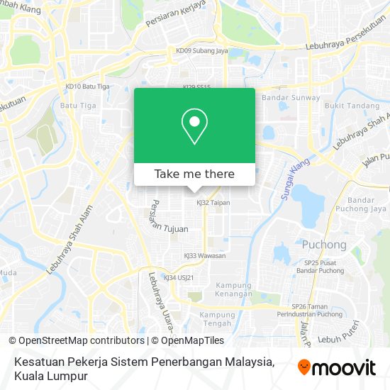 Kesatuan Pekerja Sistem Penerbangan Malaysia map