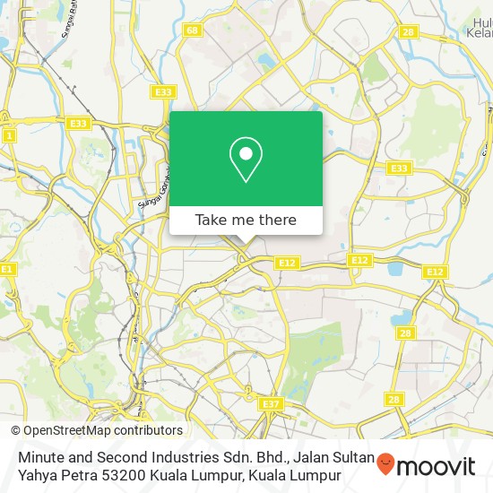 Minute and Second Industries Sdn. Bhd., Jalan Sultan Yahya Petra 53200 Kuala Lumpur map