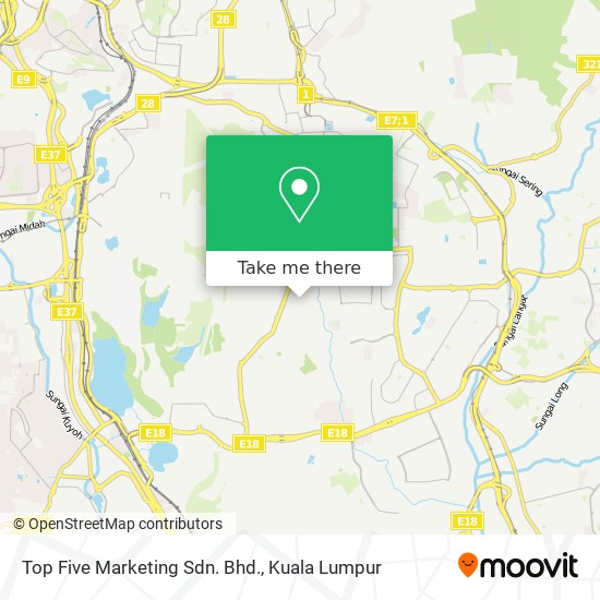 Top Five Marketing Sdn. Bhd. map
