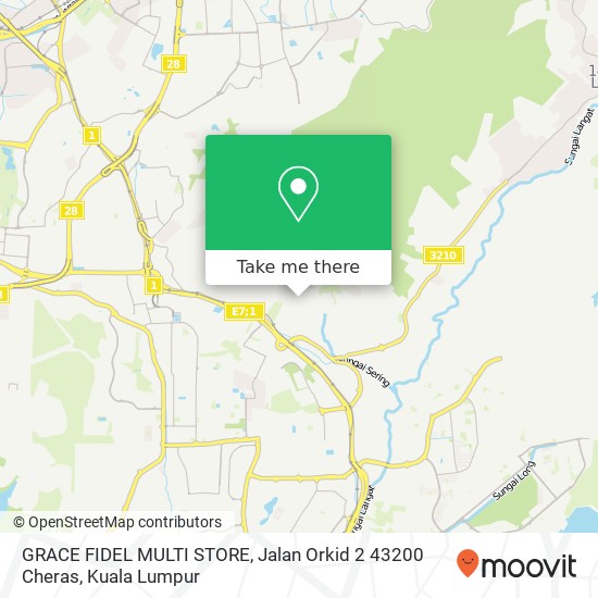 GRACE FIDEL MULTI STORE, Jalan Orkid 2 43200 Cheras map