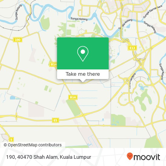 190, 40470 Shah Alam map