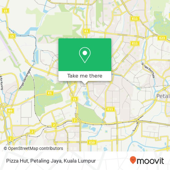 Peta Pizza Hut, Petaling Jaya