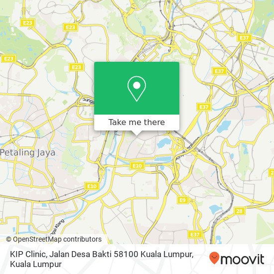 KIP Clinic, Jalan Desa Bakti 58100 Kuala Lumpur map