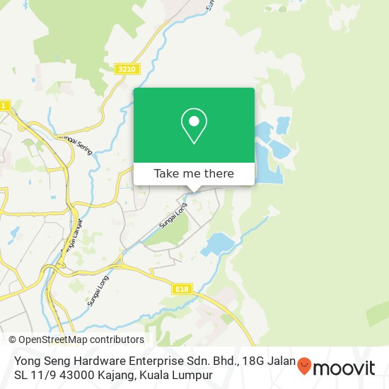 Peta Yong Seng Hardware Enterprise Sdn. Bhd., 18G Jalan SL 11 / 9 43000 Kajang