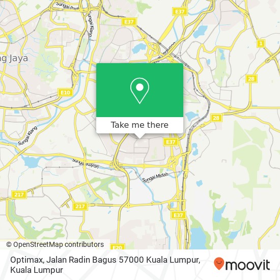 Peta Optimax, Jalan Radin Bagus 57000 Kuala Lumpur