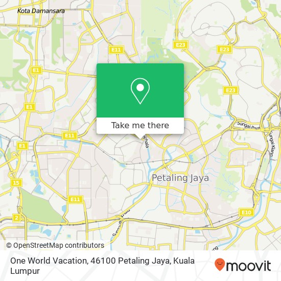 One World Vacation, 46100 Petaling Jaya map
