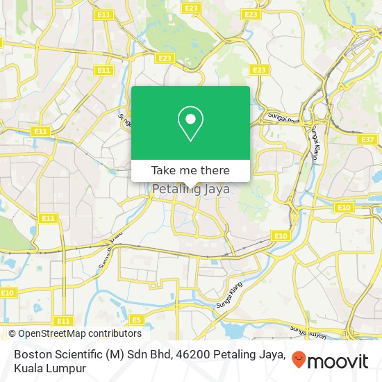 Peta Boston Scientific (M) Sdn Bhd, 46200 Petaling Jaya