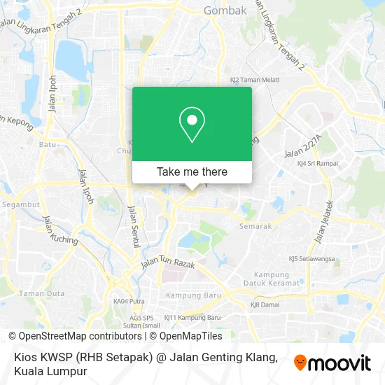 Kios KWSP (RHB Setapak) @ Jalan Genting Klang map