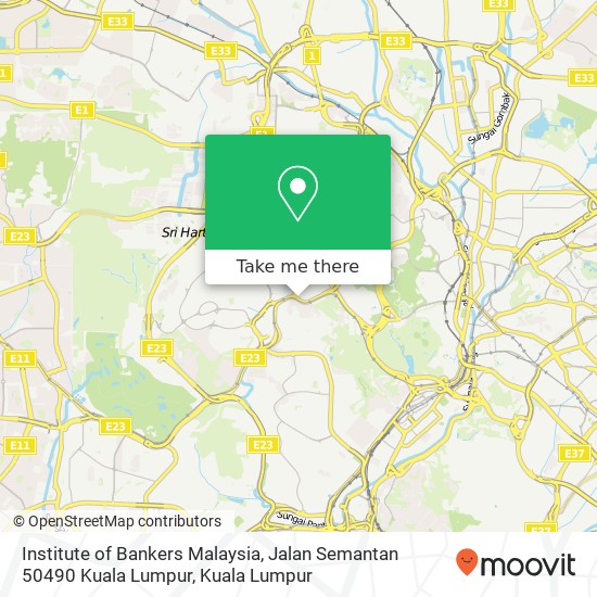Institute of Bankers Malaysia, Jalan Semantan 50490 Kuala Lumpur map
