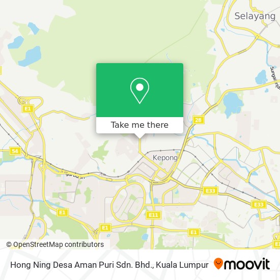 Peta Hong Ning Desa Aman Puri Sdn. Bhd.