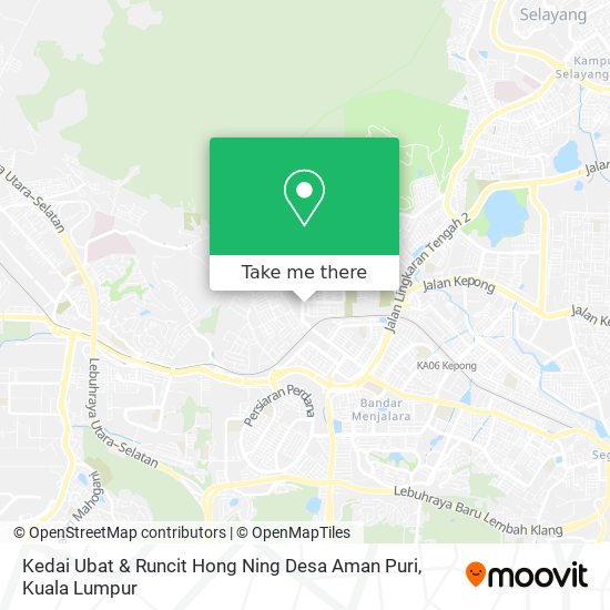 Peta Kedai Ubat & Runcit Hong Ning Desa Aman Puri