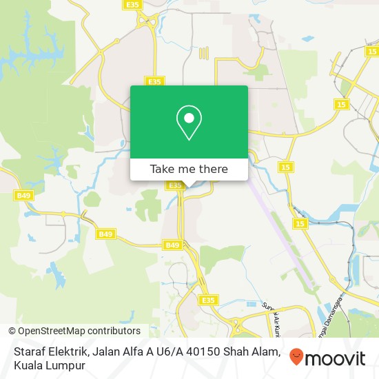 Staraf Elektrik, Jalan Alfa A U6 / A 40150 Shah Alam map