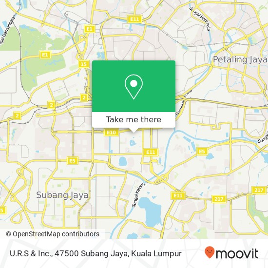 U.R.S & Inc., 47500 Subang Jaya map