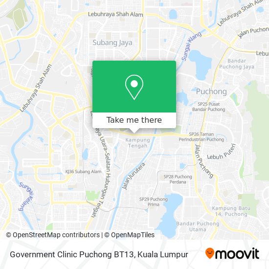 Government Clinic Puchong BT13 map