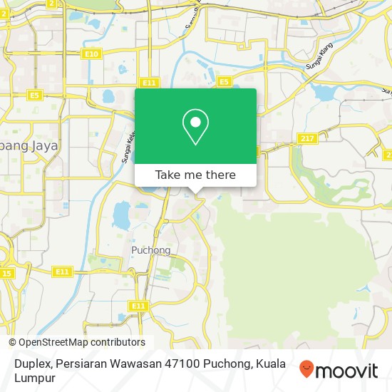 Duplex, Persiaran Wawasan 47100 Puchong map