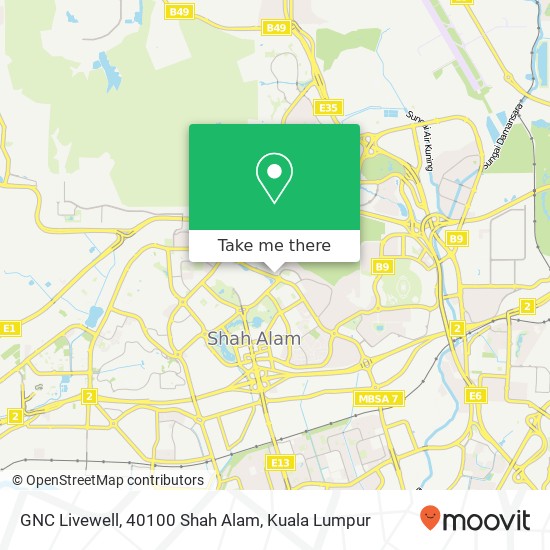 GNC Livewell, 40100 Shah Alam map