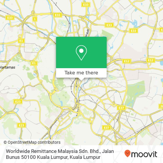Worldwide Remittance Malaysia Sdn. Bhd., Jalan Bunus 50100 Kuala Lumpur map
