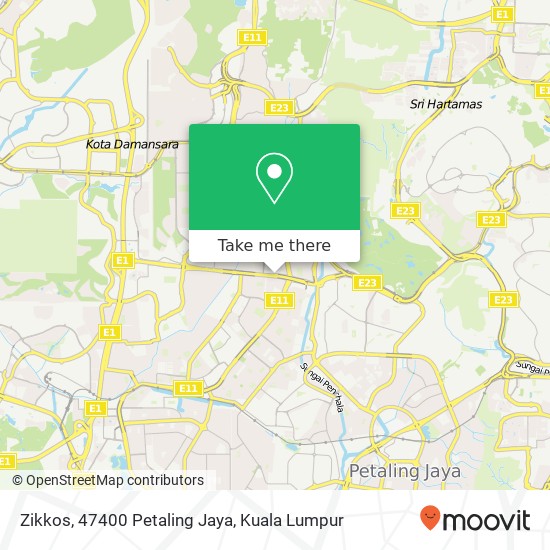 Zikkos, 47400 Petaling Jaya map