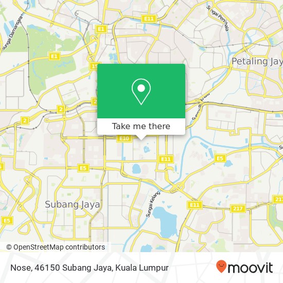 Peta Nose, 46150 Subang Jaya