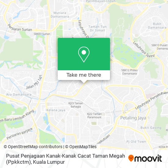 Pusat Penjagaan Kanak-Kanak Cacat Taman Megah (Ppkkctm) map