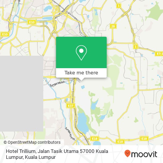 Hotel Trillium, Jalan Tasik Utama 57000 Kuala Lumpur map