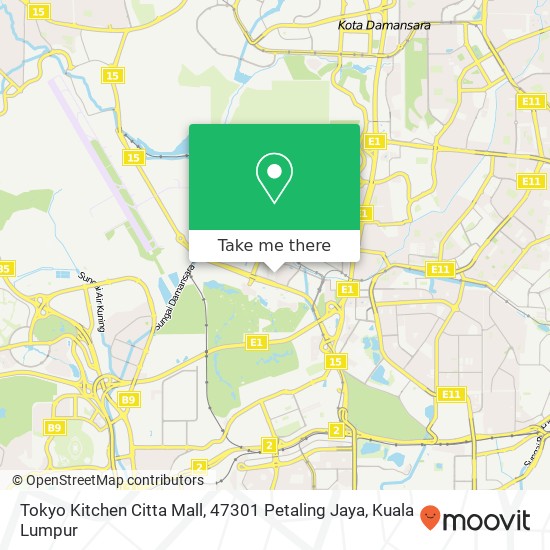 Tokyo Kitchen Citta Mall, 47301 Petaling Jaya map