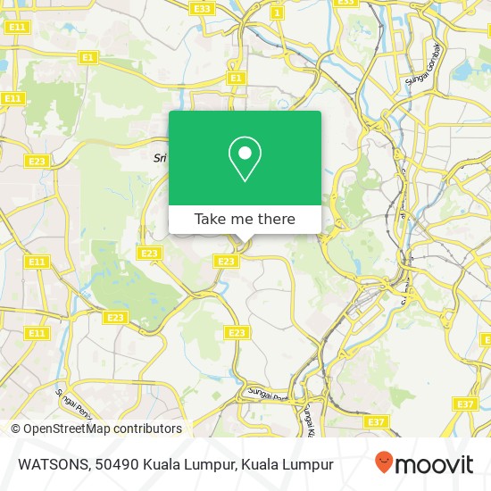 Peta WATSONS, 50490 Kuala Lumpur