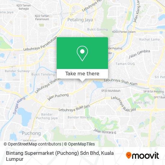 Bintang Supermarket (Puchong) Sdn Bhd map