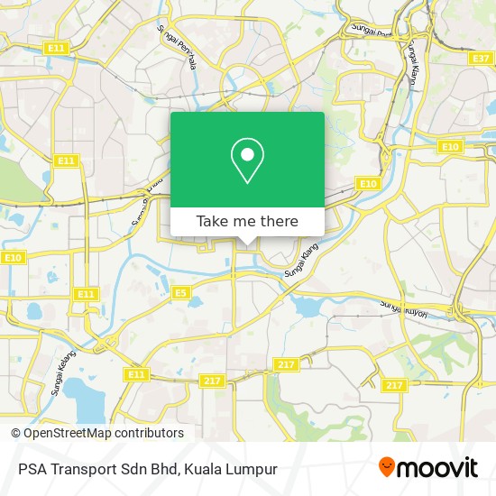 Peta PSA Transport Sdn Bhd