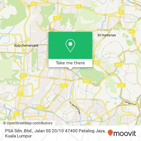 Peta PSA Sdn. Bhd., Jalan SS 20 / 10 47400 Petaling Jaya