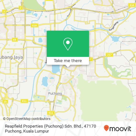 Peta Reapfield Properties (Puchong) Sdn. Bhd., 47170 Puchong