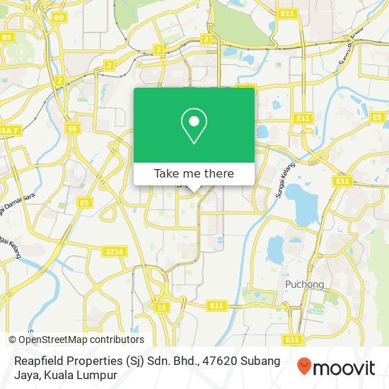 Reapfield Properties (Sj) Sdn. Bhd., 47620 Subang Jaya map