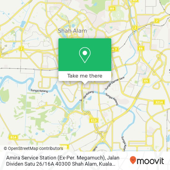 Amira Service Station (Ex-Per. Megamuch), Jalan Dividen Satu 26 / 16A 40300 Shah Alam map