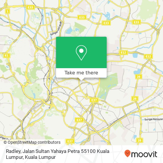 Peta Radley, Jalan Sultan Yahaya Petra 55100 Kuala Lumpur