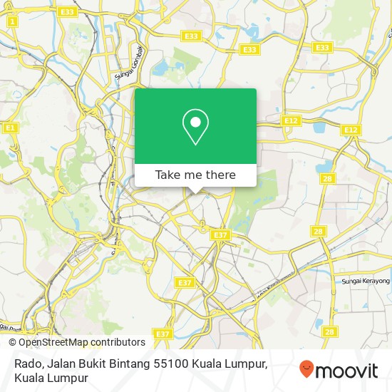 Peta Rado, Jalan Bukit Bintang 55100 Kuala Lumpur