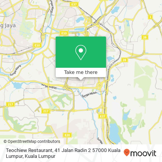 Teochiew Restaurant, 41 Jalan Radin 2 57000 Kuala Lumpur map