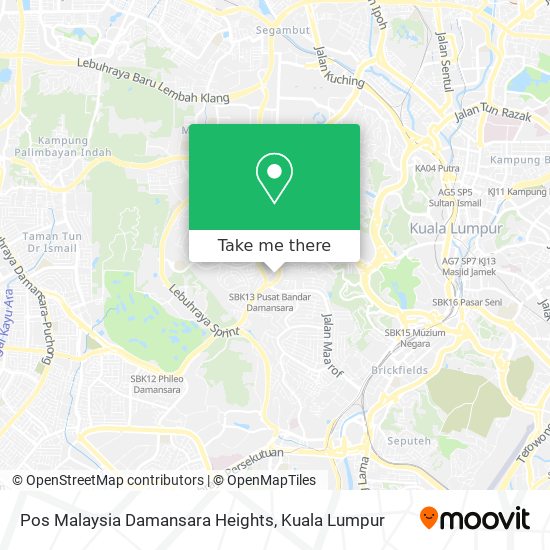 Pos Malaysia Damansara Heights map