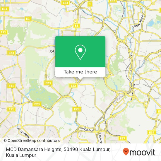 Peta MCD Damansara Heights, 50490 Kuala Lumpur