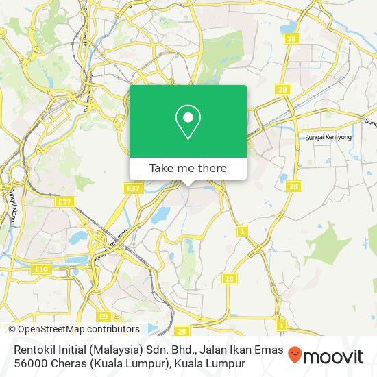 Rentokil Initial (Malaysia) Sdn. Bhd., Jalan Ikan Emas 56000 Cheras (Kuala Lumpur) map